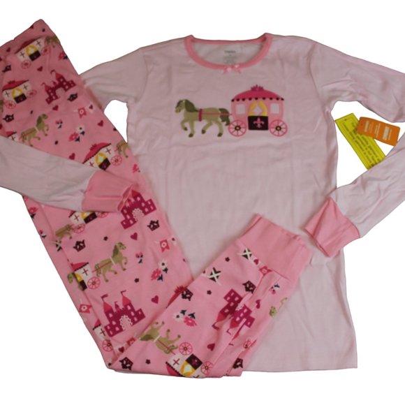 Gymboree Other - Gymboree Pink Princess Carriage 2-Piece Pants Pajama Set Youth Girls Size 14 NWT